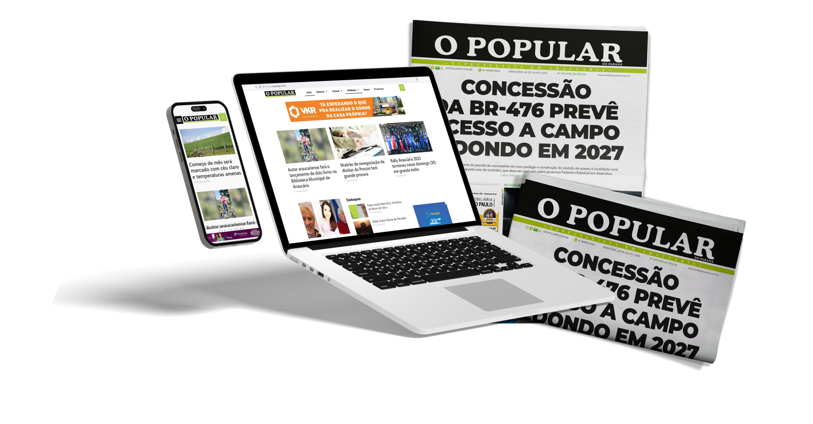 Mockup Jornal O Popular